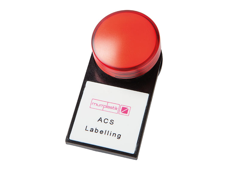 Etichetare butoane si semnalizari. Suport de etichete si sisteme de imprimare Murrplastik